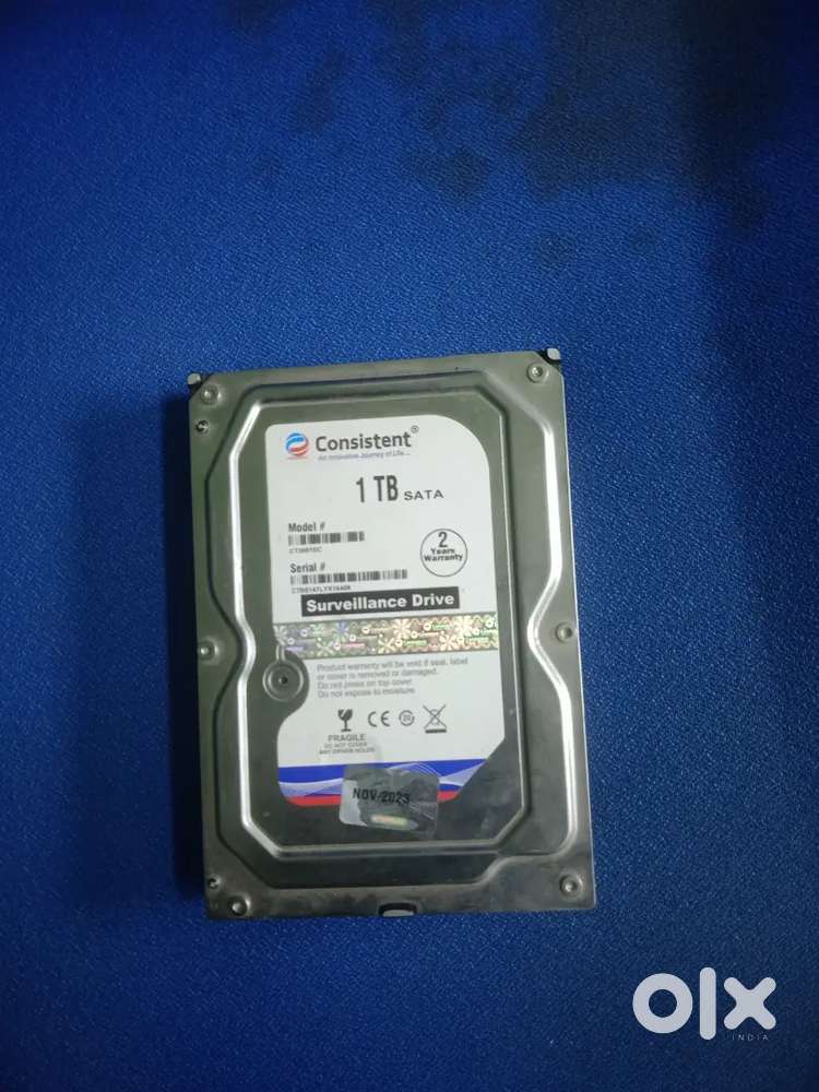 1 TB desktop harddisk consistent 100% health excellent condition