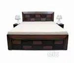 Brand new queen size without storage wooden bed with mattress in whols