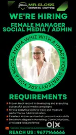 Hello ! We are looking for female receiptionist & female admin manager