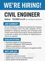 We're hiring a Civil engineer