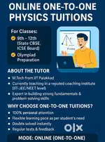Physics tuitions for classes 9th to 12th and olympiads.