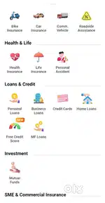 Insurance, loan or credit card