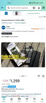 Scientific Calculator Casio Fx Es 991