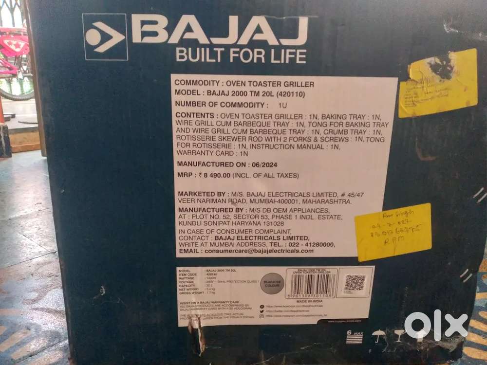 Oven toaster griller OTG