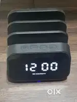 DailyObjects Black Clock & Dock Charging Station Charging Pad