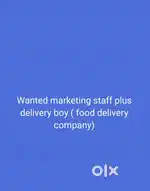 Wanted delivery boy plus marketing staff