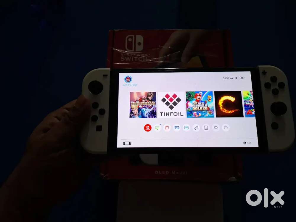 Nintendo Switch Oled + BOX + Games + Memory card + All accessories