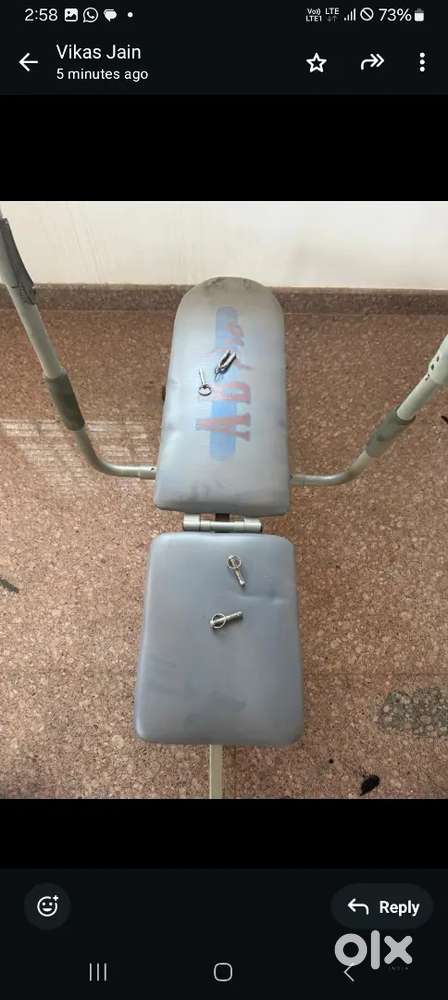 Gym bench for tummy