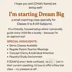 Personal attention,affordablefees.Class5th-8th.Study withUPSC aspirant