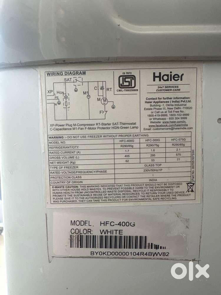 Haier deep freezer