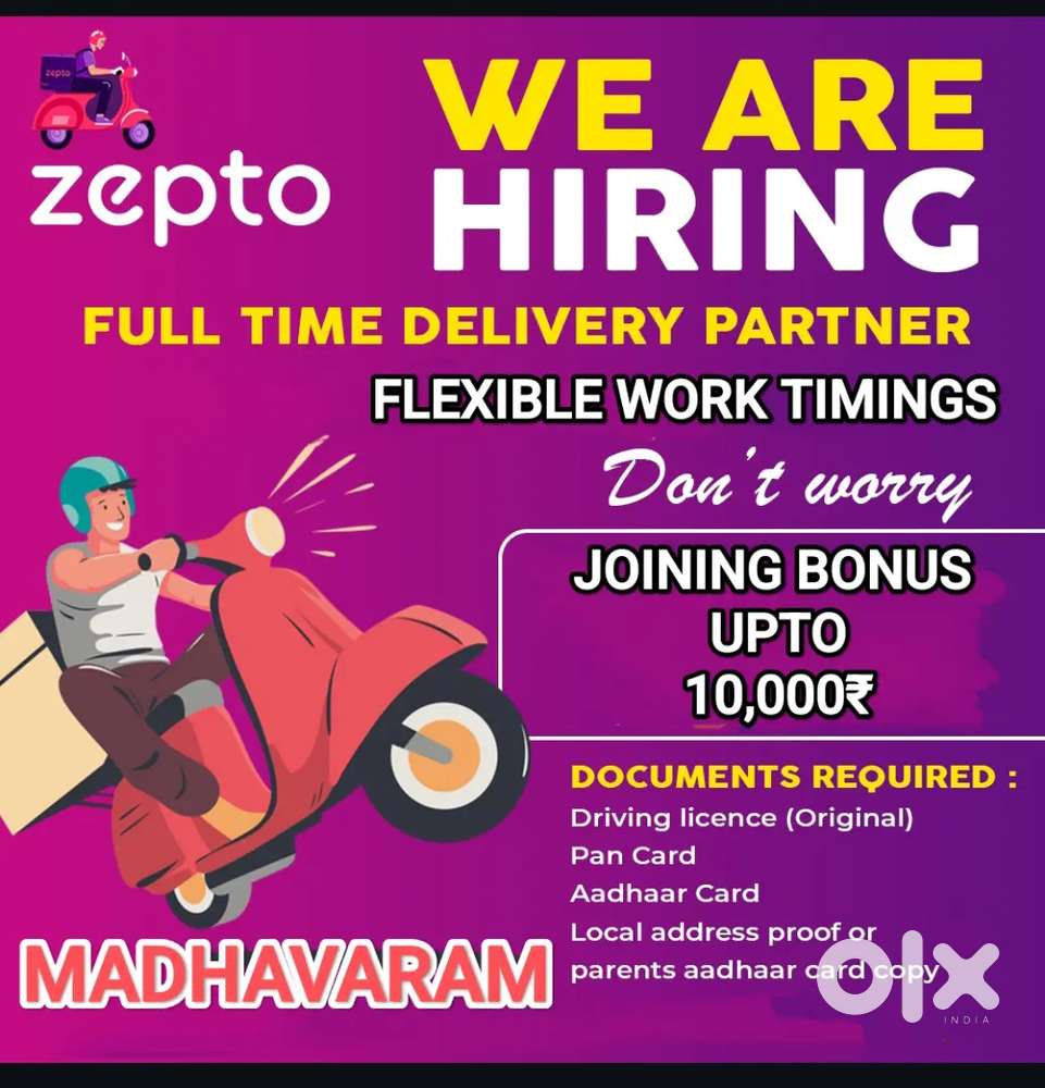 ZEPTO - MADHAVARAM MATHUR DELIVERING GROCERY VEGAN & ELECTRONICS