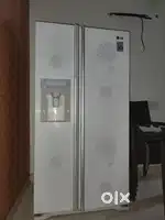 A double door fridge