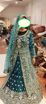 Wedding royal green lehenga