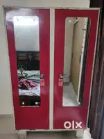 Red Almirah With Mirror panels For Sale