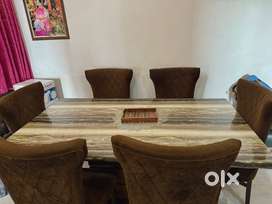 Dining table of marble stone