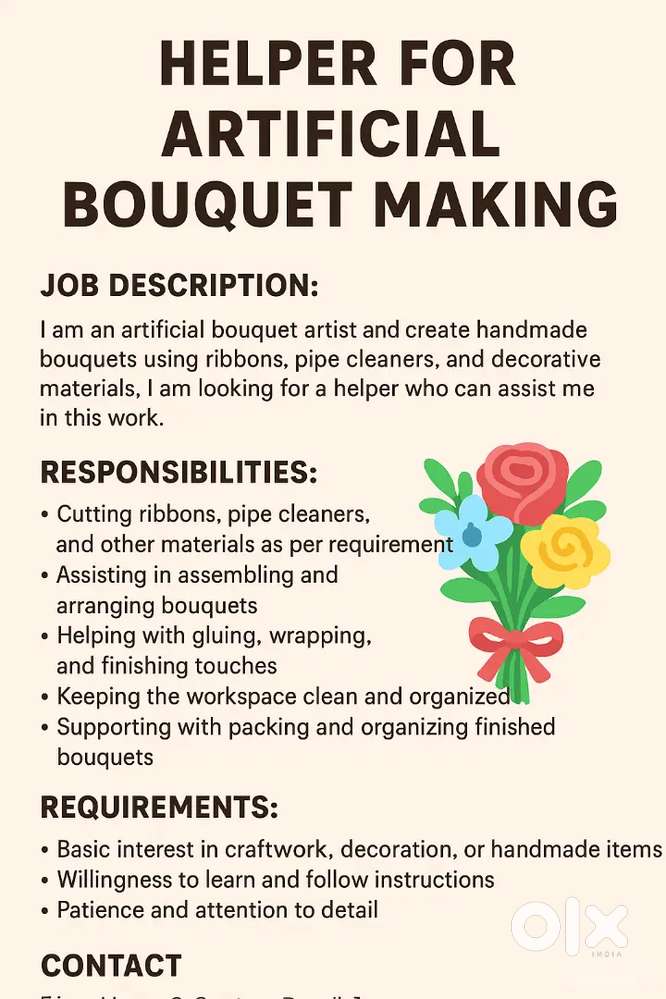 Helper for Artificial Bouquet Making