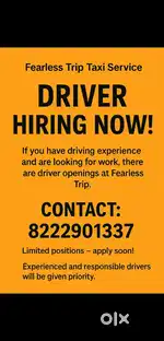 Fearless Trip Taxi Service Ambala Start Hiring Driver for Cab/Taxi
