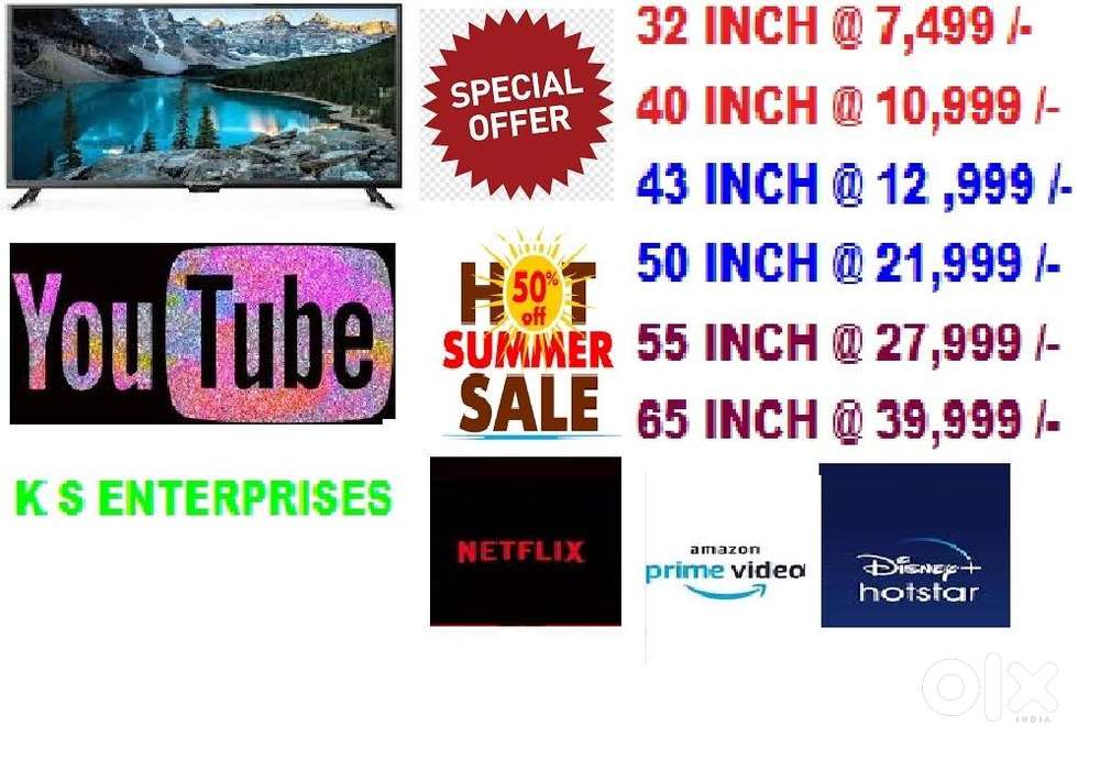 50 INCH SMART LED TV @ 21,999 /-