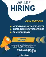 We are hiring photographers and videographers