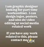 Part-Time Graphic Designer – Logo, Poster & Video Editing