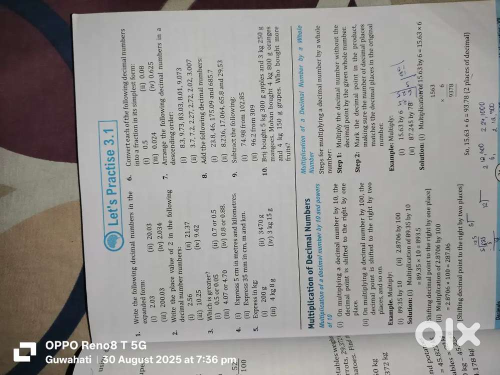 Math & Science from class( 1 to 8)