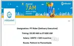 Milkbasket hiring part time Delivery executive