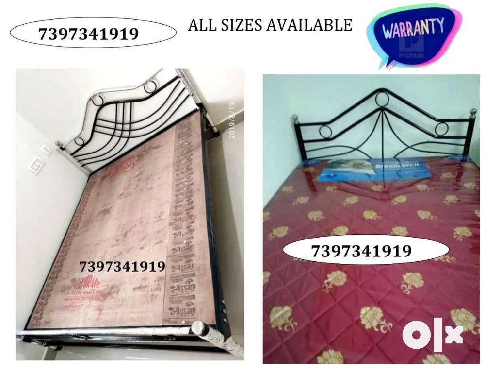 Beds and wardrobe steel fancy Cot bed Mattress sales