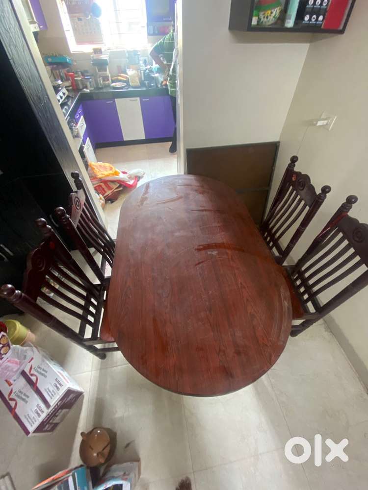 Wooden dining table