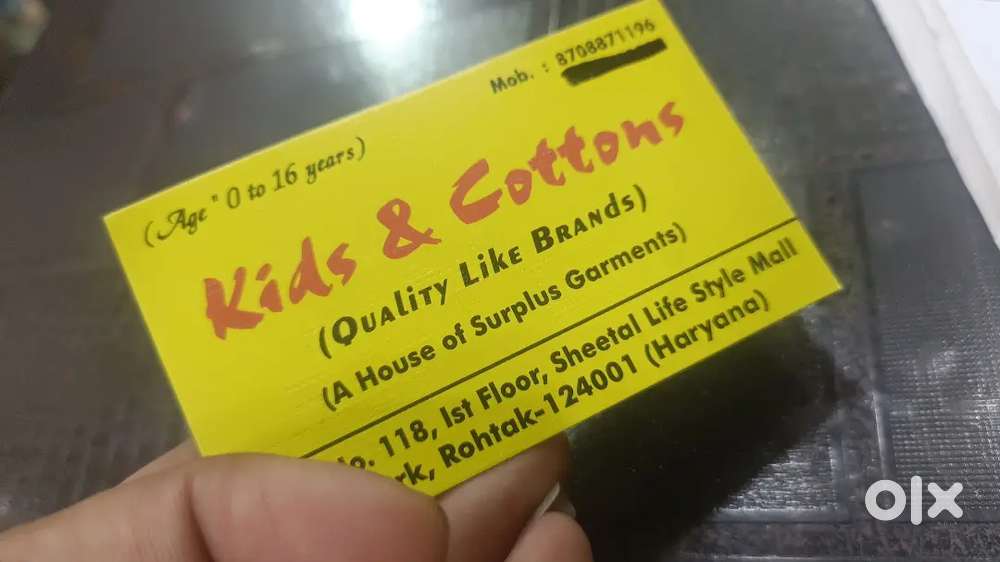 Helper or a sales person for kids wear store