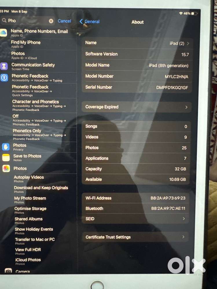 I pad 8th gen