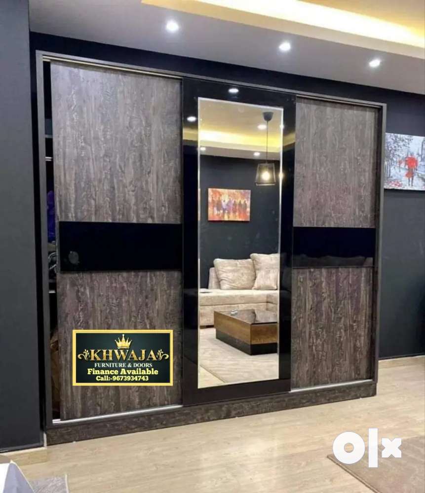 Khwaja furniture luxury sliding door wardrobe(Bajaj finance available)