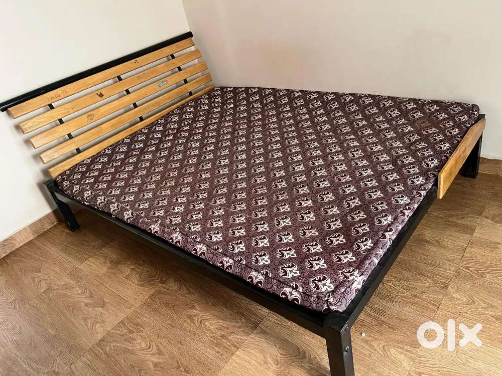 Iron bed(Cotton Mattress not for sale as in image shown)