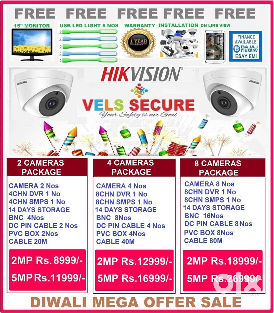 2MP HIKVISION CCTV CAMERA   DAY & NIGHT VISION VERY VERY LOWE