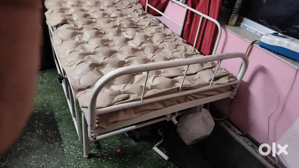 Semi Fowler Manual Hospital Bed with Air Mattress Like New Condition