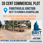 35 Cent Commercial Land for Sale in Konam Paruthivilai Junction,