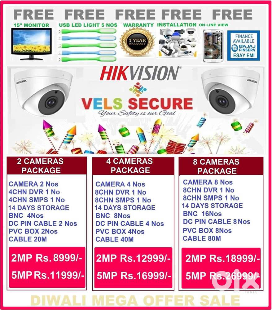 2MP HIKVISION CCTV CAMERA   DAY & NIGHT VISION VERY VERY LOWE