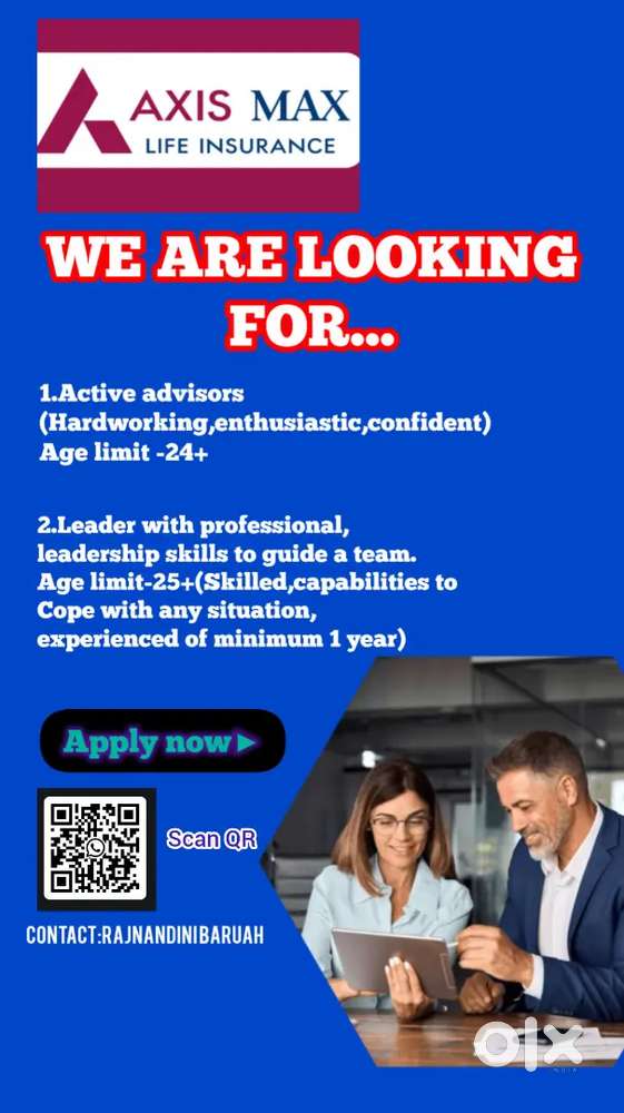 Vacany in Axis Max life Insurance.