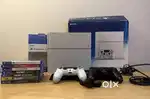 Sony PlayStation 4 Slim 500GB Console Glacier White 2 controllers