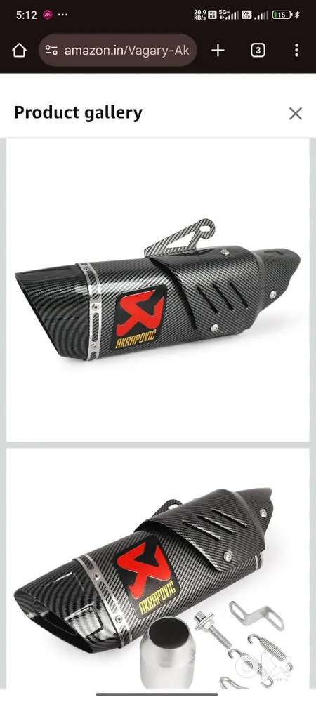 Akrapovic Exhaust  (CARBON BLACK)