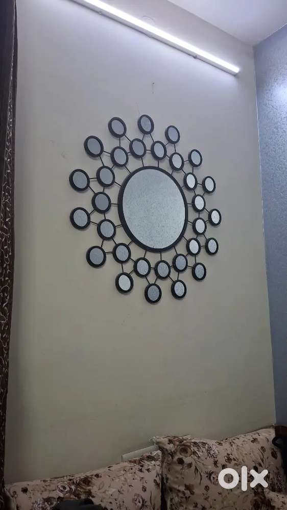 Fancy Showpiece Mirror - Metal Wall Deco