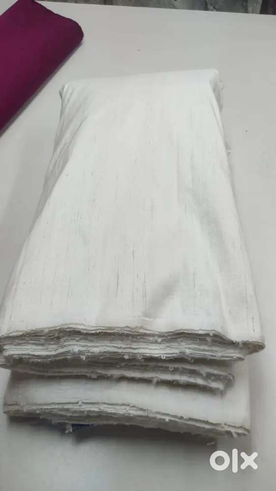 Pure raw silk fabrics