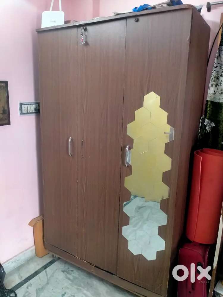 Triple door wooden Wardrobe on sale