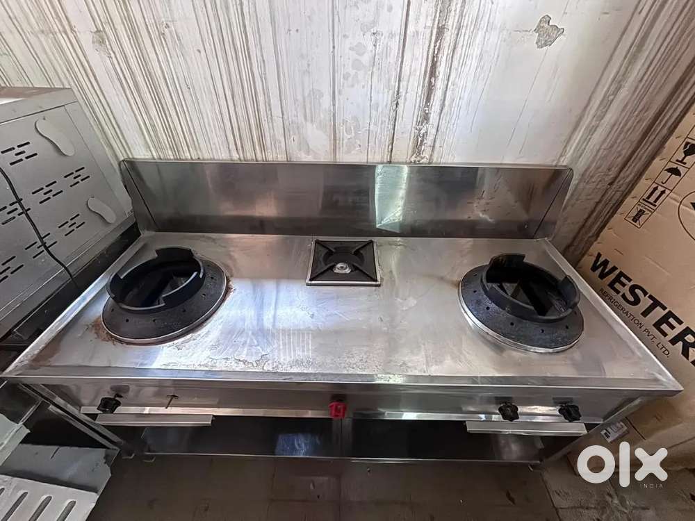 Chinese 3 Burner with backsplash