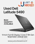 Used Dell Latitude 5490  i7 8th Gen  16GB RAM  256GB SSD