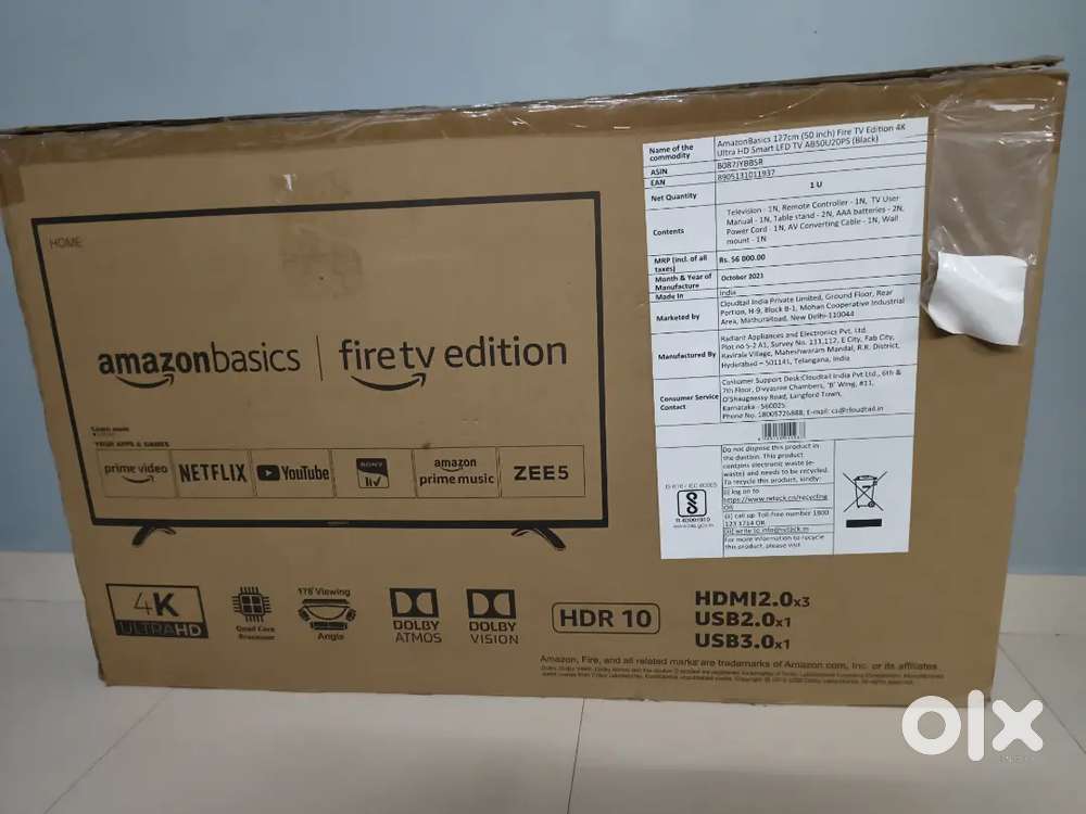 Amazon Fire TV 4K UHD 50 inch Dolby