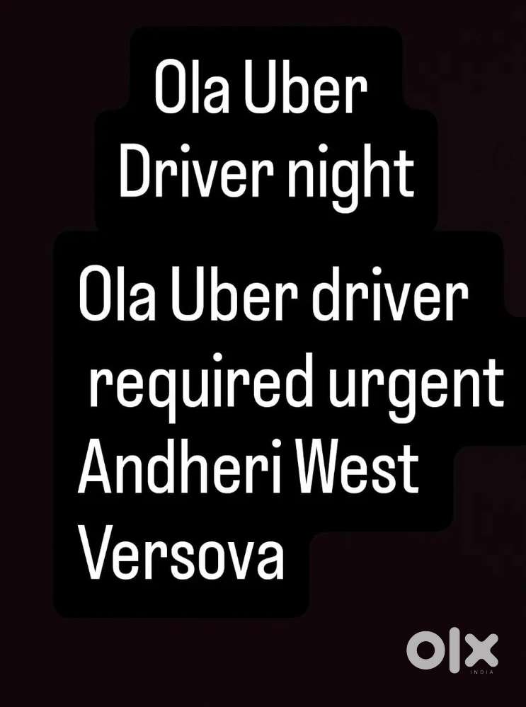 Uber driver required for Andheri West Versova