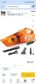 Car vaccum cleaner and tyre inflator
