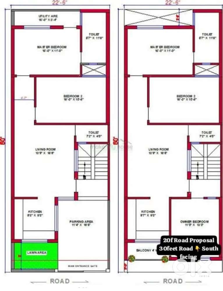 Vuda Aproved Plot 22'6 x 60 f