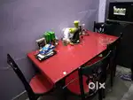 Sale New  6 seter dining table with 4 nos chairs