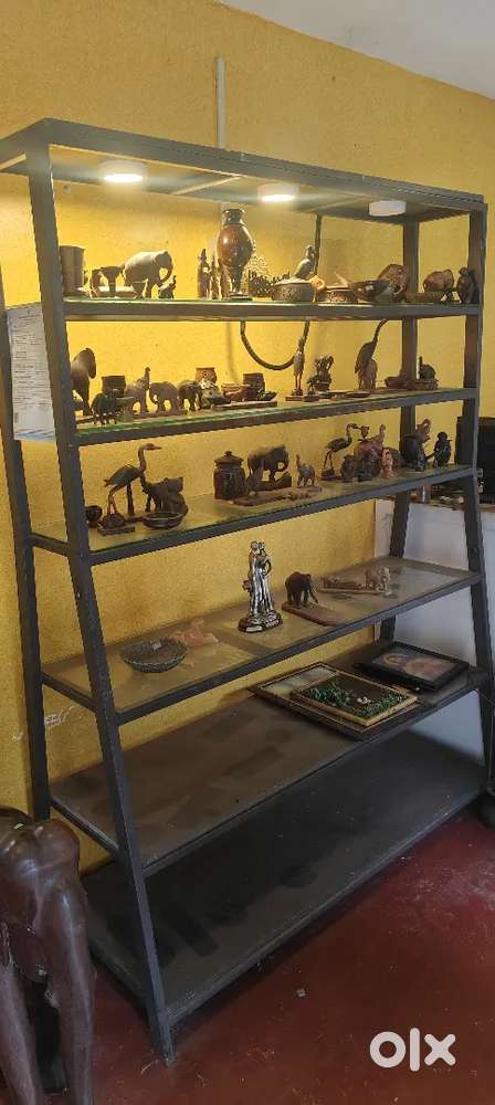 6 heavy iron shelves